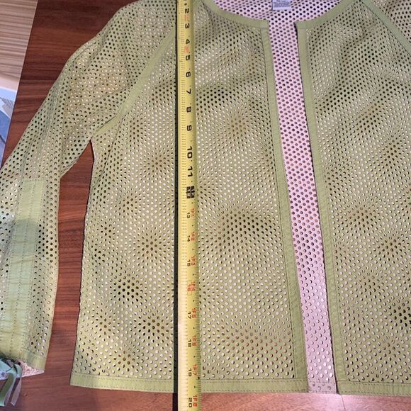 J'Envie leather jacket, textural, unconstructed, layering piece, EUC, women's M - Picture 5 of 16